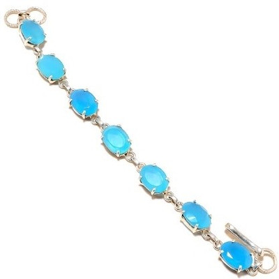 62% OFF on Kirti Gems Sterling Silver Chalcedony Bracelet