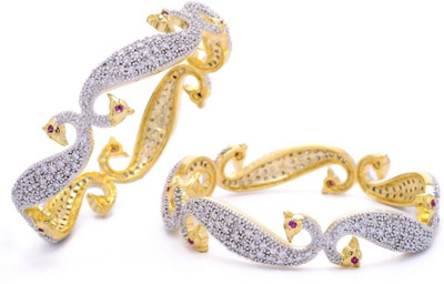85% OFF on M Gold Peacock Alloy 18K Yellow Gold Plated Bangle Set Pack of 2 85% OFF on M Gold Peacock Alloy 18K Yellow Gold Plated Bangle Set Pack of 2