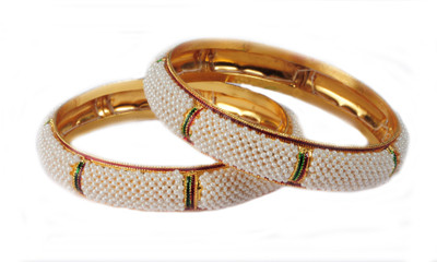 68% OFF on Luxor Brass Brass Plated Bangle Set Pack of 2