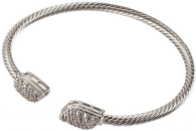 49% OFF on Siyora Brass Cubic Zirconia Rhodium Kada 49% OFF on Siyora Brass Cubic Zirconia Rhodium Kada