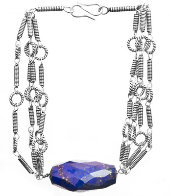 Exotic India Designer Sterling Silver Lapis Lazuli Cuff Exotic India Designer Sterling Silver Lapis Lazuli Cuff