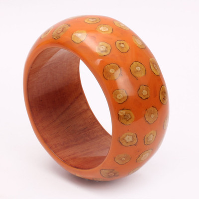30% OFF on KhoobSurati Glorious Floral Print Wood Bangle