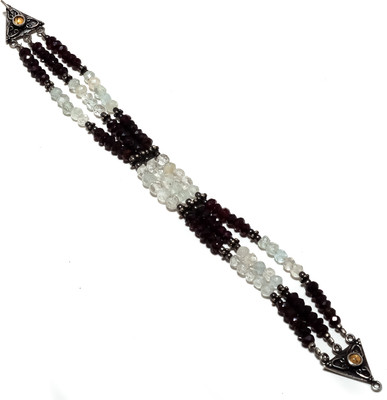 46% OFF on Nikhil Silver Arts Beaded Silver Garnet, Topaz Bracelet