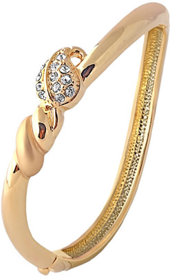 48% OFF on KBK Jewels Alloy Cubic Zirconia 18K Yellow Gold Bracelet