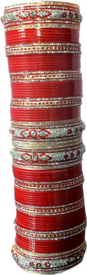 15% OFF on J.D.H Bridal Acrylic Enamel Plated Chudas Pack of 78