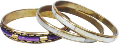 27% OFF on Decor Tattva Inc. Golden Delight Brass Brass Plated Bangle Set Pack of 3
