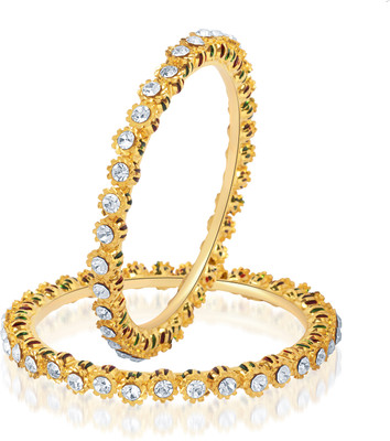 74% OFF on VK Jewels Alloy 18K Yellow Gold Plated Bangle Set Pack of 2 74% OFF on VK Jewels Alloy 18K Yellow Gold Plated Bangle Set Pack of 2
