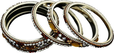 18% OFF on DFR Ethnic Diva Alloy Bangle Set Pack of 6
