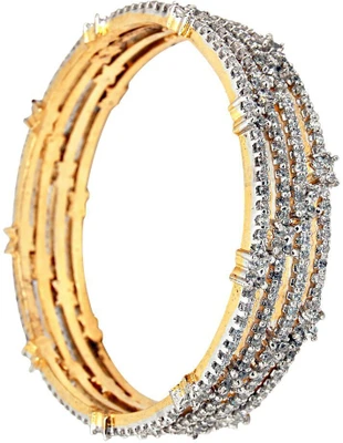48% OFF on Guruji Fashion Diamond Delight Alloy Rhodium Plated Bangle Set Pack of 4 48% OFF on Guruji Fashion Diamond Delight Alloy Rhodium Plated Bangle Set Pack of 4