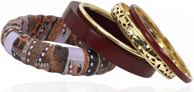 45% OFF on Lazreena Antique Designer Alloy Bangle Set Pack of 5