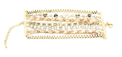 55% OFF on La Parisienne Adora Layered Alloy Bracelet
