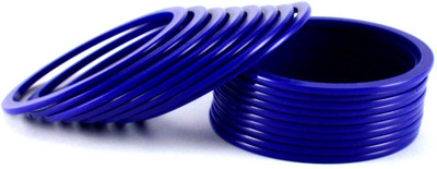 25% OFF on Vidhya Kangan Blue Acrylic Enamel Plated Bangle Set Pack of 18