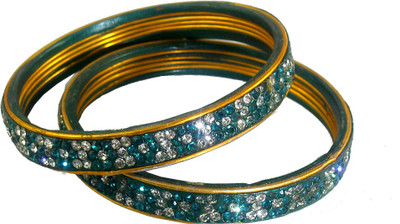 78% OFF on Abqa Hydrabadi Bangle Womens Delight Lac Zircon Bangle Set Pack of 2