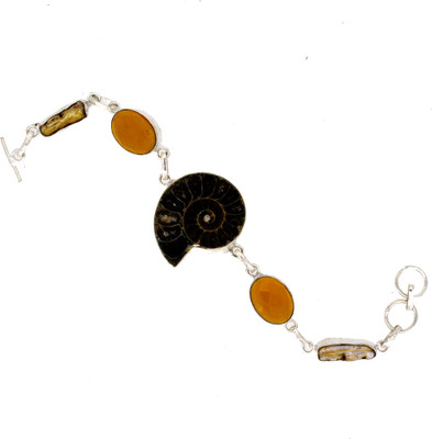 65% OFF on Melange Jewels Designer Stones Silver Bracelet