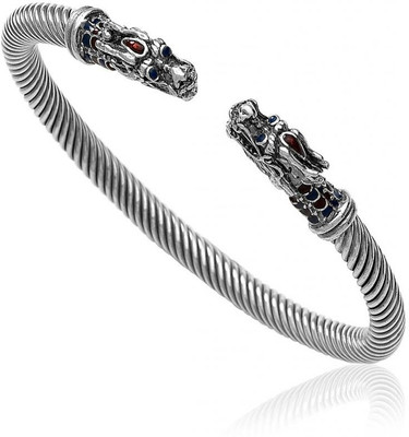 24% OFF on Taraash Dragon Head Sterling Silver Kada