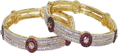 69% OFF on Anjan Marvellous Designer Golden Alloy Bangle Set Pack of 2
