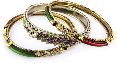 75% OFF on Adhira Elegant Design Alloy 22K Yellow Gold Plated Bangle Set Pack of 3 75% OFF on Adhira Elegant Design Alloy 22K Yellow Gold Plated Bangle Set Pack of 3