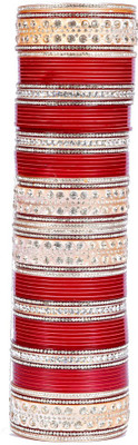 69% OFF on Absolute Shringaar Designer Bridal Acrylic Rhodium Plated Bangle Set Pack of 72