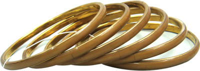 7% OFF on Decor Tattva Inc. Contemporary Style Brass Brass Plated Bangle Set Pack of 6