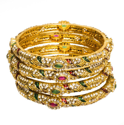 33% OFF on Joyas Trendy Look Brass Bangle Set Pack of 4