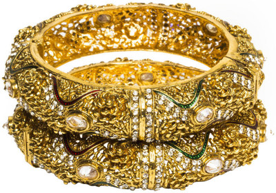 33% OFF on Joyas trendy look Brass Bangle Set Pack of 2