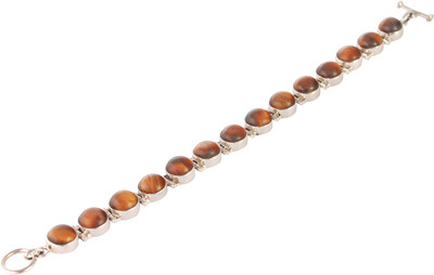 Exotic India Tiger Eye Sterling Silver Bracelet