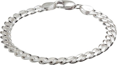 30% OFF on GemLN India Chunky Curb Chain Sterling Silver Rhodium Plated Bracelet 30% OFF on GemLN India Chunky Curb Chain Sterling Silver Rhodium Plated Bracelet
