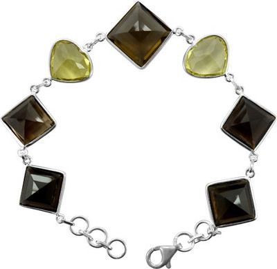 50% OFF on Arsh Crown Sky Dominion BR1344 Sterling Silver Quartz Sterling Silver Plated Bracelet