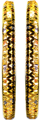 19% OFF on Pearl Paradise Casual wear Alloy Yellow Gold Plated 24 995 Bangle Set Pack of 2