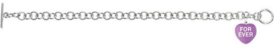 51% OFF on Love Bright Jewelry Sweet Heart Forever Sterling Silver Enamel Plated Bracelet