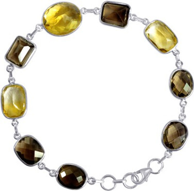 50% OFF on Arsh Crown Sky Dominion BR1252 Sterling Silver Citrine, Quartz Sterling Silver Plated Bracelet
