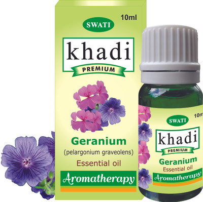 Khadi Premimum Essential Oil Geranium Pelargonium Graveolens 10 ml Khadi Premimum Essential Oil Geranium Pelargonium Graveolens 10 ml