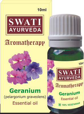 Swati Ayurveda Essential Oil Geranium Pelargonium Graveolens 10 ml Swati Ayurveda Essential Oil Geranium Pelargonium Graveolens 10 ml