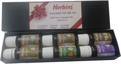 Herbins Aroma Therapy Essential Oil Set 6 X 10ml (60 Ml)