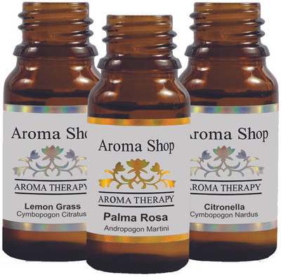 7% OFF on Rk's Aroma Lemon Grass, Palma Rosa & Citronella Essential Oil pack of 3 10 ml