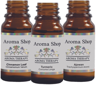 Rk's Aroma Cinnamon Leaf, Ajowan & Turmeric Essential Oil pack of 3 10 ml Rk's Aroma Cinnamon Leaf, Ajowan & Turmeric Essential Oil pack of 3 10 ml