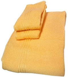 Trident Everyday Cotton Bath Towel Set (1 Bath Towel, 2 Hand Towels, Yellow)