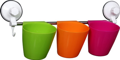 52% OFF on Cosmosgalaxy Storage Basket- 3 Tumblers Plastic, Steel Bath Mug Green, Orange, Pink 0.5 52% OFF on Cosmosgalaxy Storage Basket- 3 Tumblers Plastic, Steel Bath Mug Green, Orange, Pink 0.5