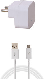 Trust 1.5A. USB Adapter With Cable (1 Mtr) For Mcrmx Canvas Selfie 2 Battery Charger (White)