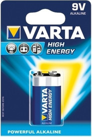 Varta High Energy 1 9V Alkaline Battery (Packaging Of 10 Blisters With 1 Cell Each)