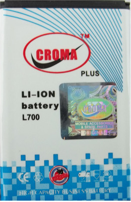 25% OFF on Croma battery L700 White,Blue,Red,Black 25% OFF on Croma battery L700 White,Blue,Red,Black