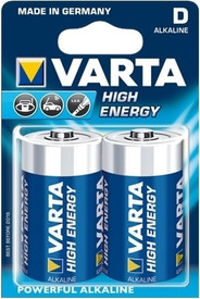 Varta High Energy 2 D Size Alkaline Batteries(Packaging Of 1 Blister With 2 Cells)