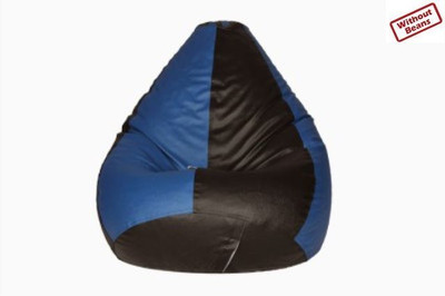 75% OFF on Desire XL Teardrop Bean Bag Cover - Without Beans Blue, Black