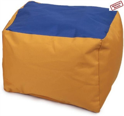 56% OFF on Fun ON XXL Bean Bag Footstool Cover - Without Beans Yellow, Blue