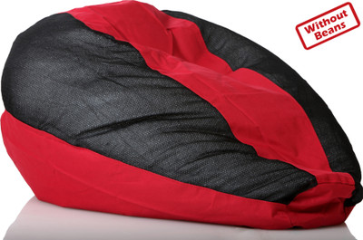 65% OFF on Cozy Bags XXL Teardrop Bean Bag Cover - Without Beans Black, Red
