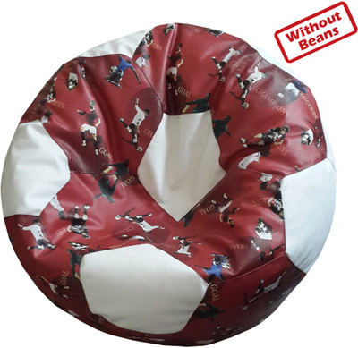 42% OFF on Fun ON XXL Teardrop Bean Bag Cover - Without Beans Red, White