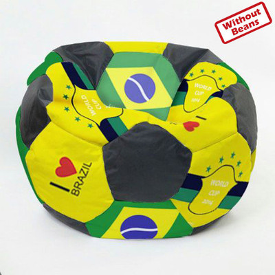 55% OFF on Fun ON XXXL Teardrop Bean Bag Cover - Without Beans Black, Yellow