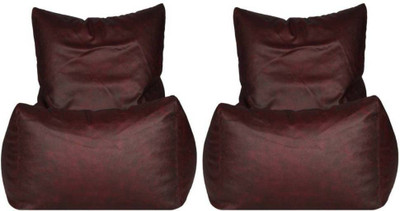 63% OFF on Desire Medium Bean Bag Chair Cover - Without Beans Maroon