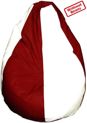 Fab Homez XXXL Teardrop Bean Bag Cover - Without Beans Red, White Fab Homez XXXL Teardrop Bean Bag Cover - Without Beans Red, White