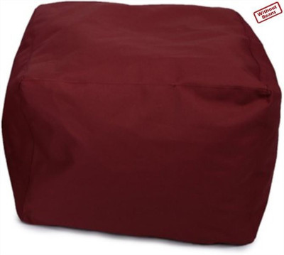 56% OFF on Fun ON XXL Bean Bag Footstool Cover - Without Beans Maroon